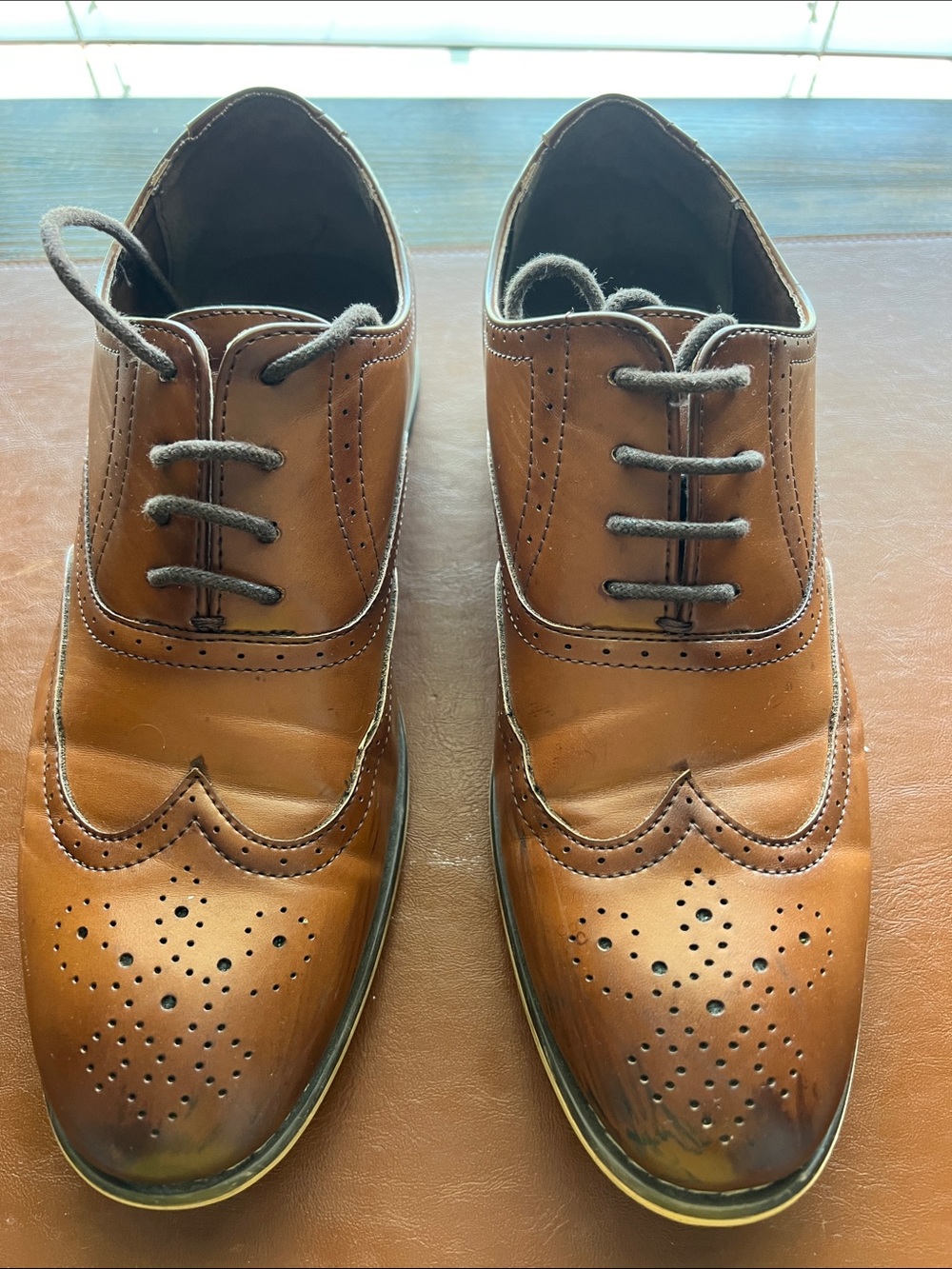 Boy’s Tan Wingtip Dress Shoes